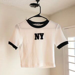 Zara NY shirt / crop